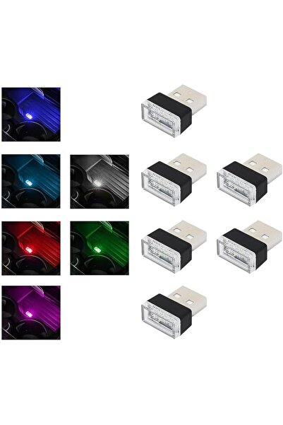 Bukela 6 قطع مصابيح LED داخلية للسيارة تعمل بمنفذ USB، إضاءة ليلية للديكور، م...