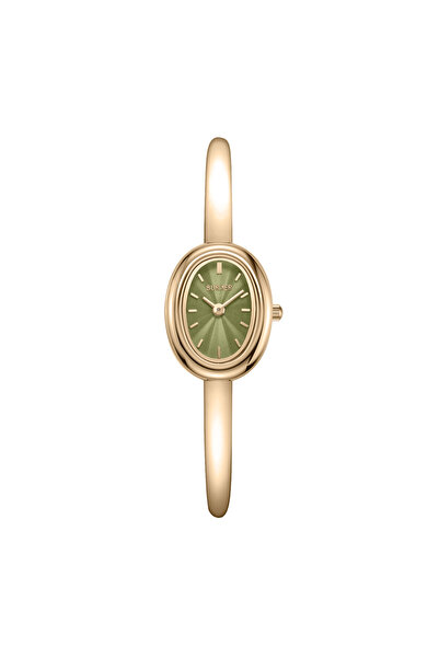 Burker Damenuhr Diana Petite Gold Olivgrün