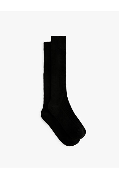 Koton Cotton Ribbed Knee Socks