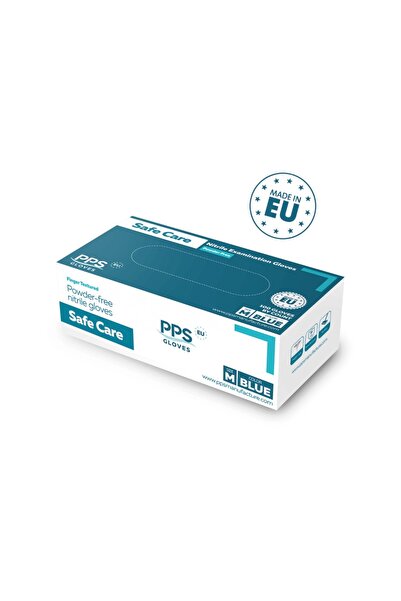 PPS Nitrile Pps Gloves, Single Use, 100 Pcs/Box - Blue - Size M, Blue