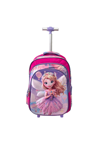 Generic Brand School bag with removable trolley, 3D embossed, 44 x 30 x 22 cm...