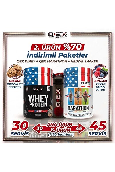 q-ex labs WHEY- MARATHON PRE WORK OUT SUPER KOMBİNASYON PAKETİ