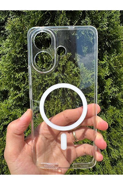 Deppo Trend Vivo V60 Lite Uyumlu Kılıf İnce Sert Sararmaz Magsafe Kamera Korumalı Koruyucu Dayanıklı Transparan Arka Kapak