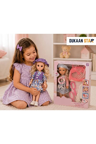 dukaan star Elegant Baby Doll with Bag and Accessories