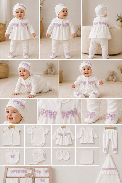 EDM Kidss 100% Cotton Baby Zuhu Baby Girl 10-Piece Hospital Discharge Set New...