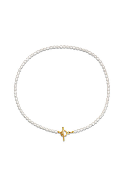 INSENTO Colier din argint placat cu aur de 24K - Blanca