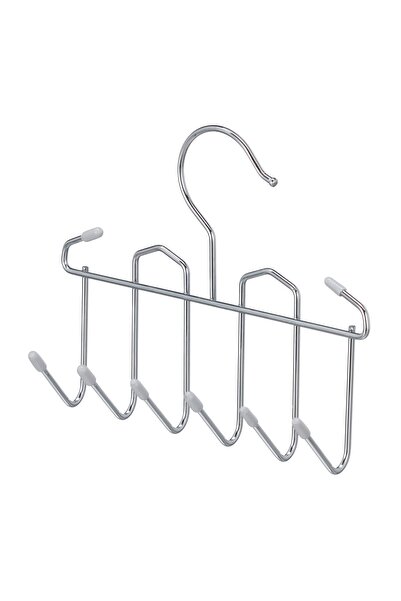 Ayawaska Umeras pentru curele, accesorii sau cravate, 8 carlige, metal, argintiu
