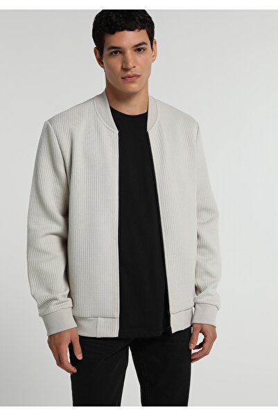 Colin's Slim Fit Zippered Men's Stone Jacket