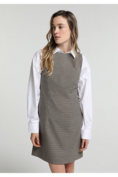Colin's Slim Fit Plaid Women's Brown Sleeveless Dress