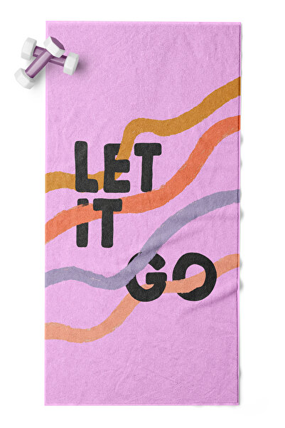 Levva Home Prosop sportiv Let It Go, din bumbac imprimat digital 3D, prosop s...