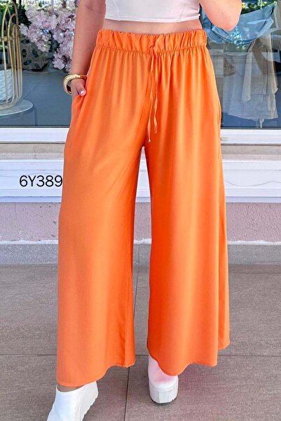 İnce Topuk Casual Viscose Trousers 6Y389