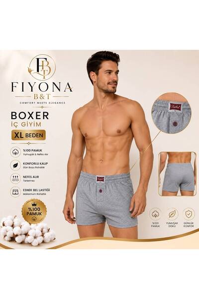 FIYONA B&T Men's Gray Boxer XL Kuşağred