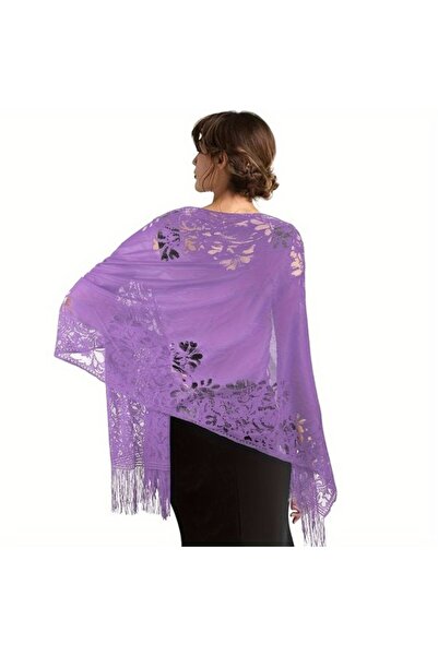 STARSTAR Elegant bridal shawl burgundy women's evening shoulder cover.