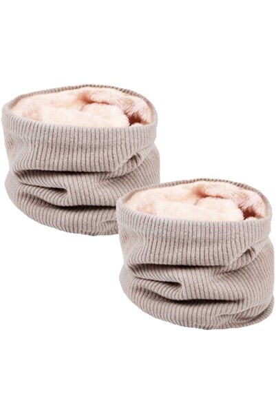 STARSTAR Women's acrylic scarves 2pc black/gray fluffy soft warm.