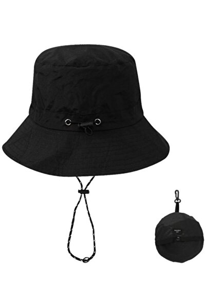 STARSTAR Waterproof fisherman hat black UPF50+ foldable 56-58cm.