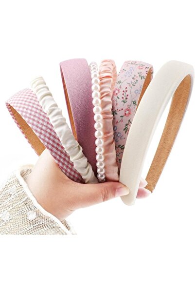 STARSTAR Headbands 7pc checkered retro 39-40cm hair accessories.