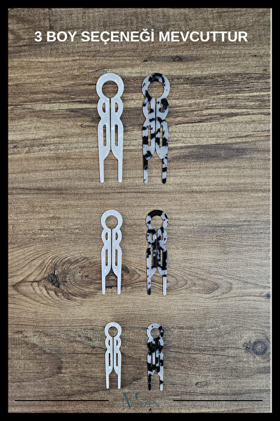 MAZEN 2 Adet Yuvarlak Model Hairpin Saç Topuz Tokası Çubuk Toka Siyah Beyaz 9 cm