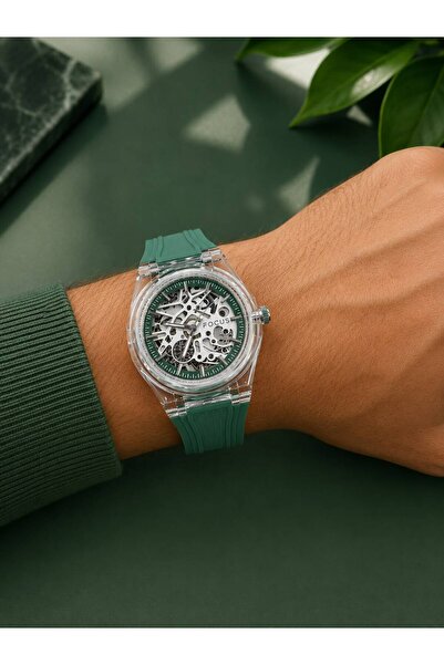 Focus Silicone Band Automatic Unisex Wristwatch Sport Design Waterproof