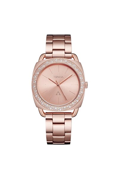 TRNDA Women's Rose Gold Stainless Steel Watch, Round Dial | Trn-001