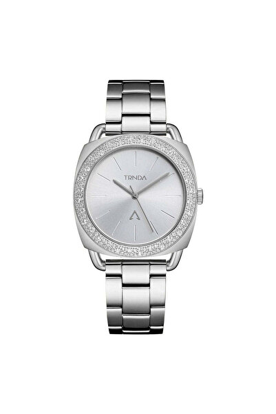 TRNDA Women's Silver Stainless Steel Watch, Unique Dial | Trn35ss