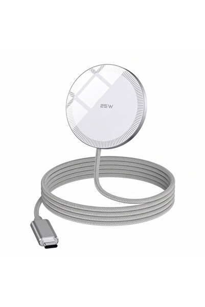 wiks 25W Kablosuz Manyetik Şarj Pedi – Hızlı Şarj Destekli MagSafe Uyumlu Şarj Cihazı