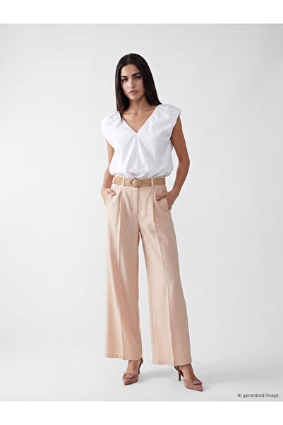 LC Waikiki Pantaloni de damă cu croială lejeră și curea