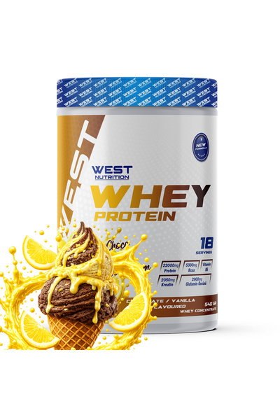 West Nutrition Whey Protein Tozu 540 gr 18 Servis Limon Çikolata Dondurma Aro...