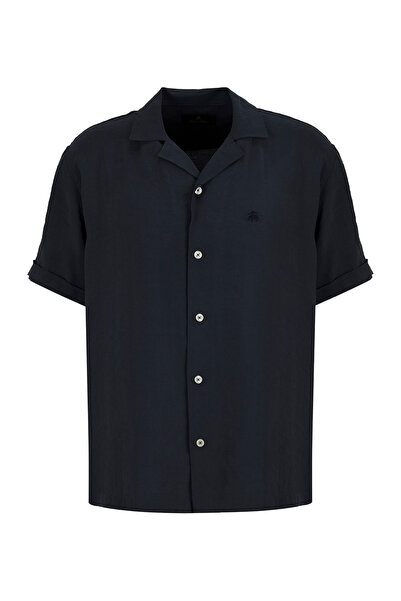 BROOKS BROTHERS Siyah Erkek Regular Fit Logo Baskılı Gömlek BBSS26MSH018