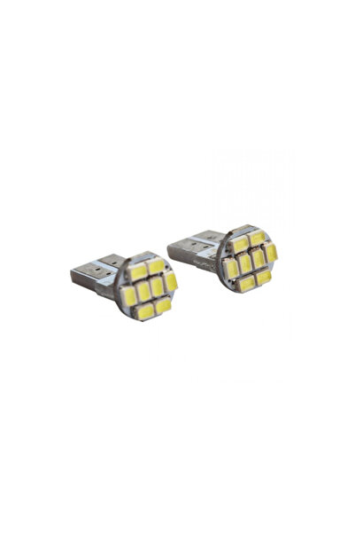OEM Set Becuri LED Auto, Soclu T10, 8 SMD 1206, 32 Lumeni, 12V, Alb Rece