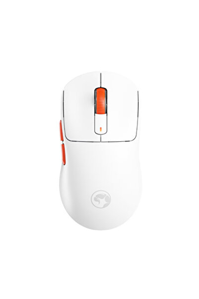 MARVO G964W Niro 60 Mouse, Wireless/Wired (White/Orange)