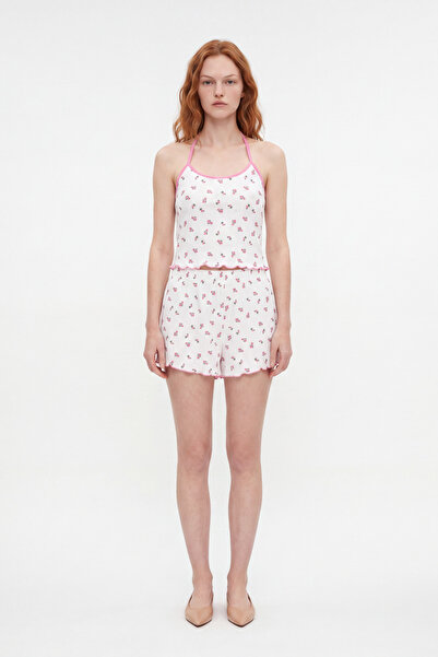 HAKKE Pegasus Floral Pattern Strap Shorts Set