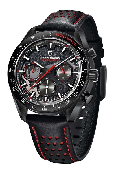 Pagani design Men's Quartz Watches full Black Stainless Steel Chronograph Wri...