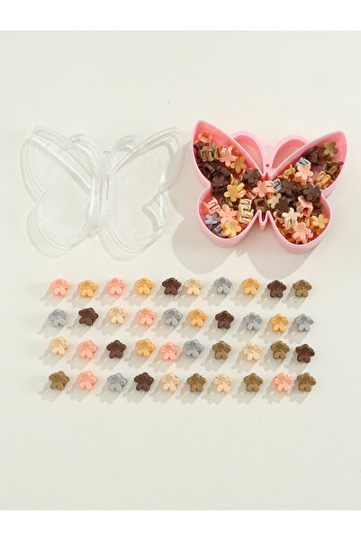 Take Two By Styli Pack of 40 - Girls Pastel Flower Hair Accessories