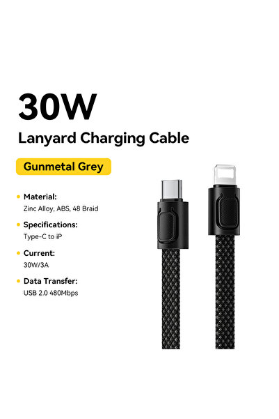 Choice ESSAGER 0.3m 30W Lightning Cable Essager 60W Type-C to C Portable Cabl...