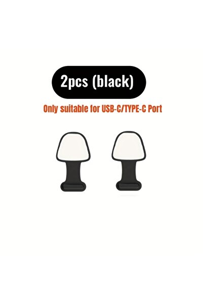 choice2 Black 2pcs 2/4PCS Silicone Dust-Proof Plug Tablet Black/Transparent U...