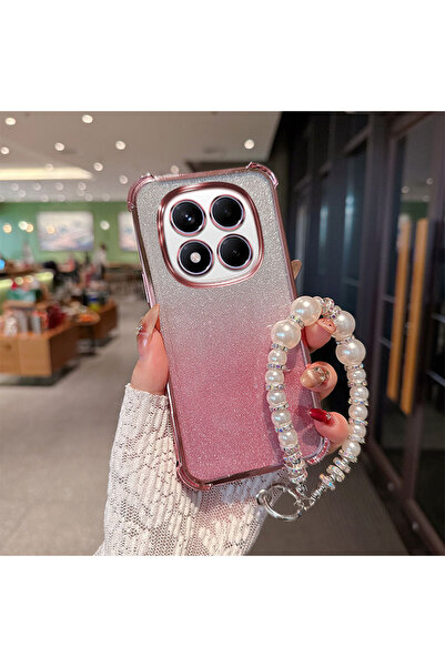 Choice6 RedmiNote15ProPlus Pink Gradient Glitter Shockproof TPU Phone Case wi...