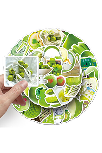 Choice 50PCS 50PCS Green Stickers Realistic Creative Korean Small Fresh Stora...