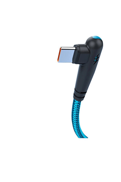 Choice8 2m Blue HOMEFISH 90-degree right-angle fast charging cable, compatibl...