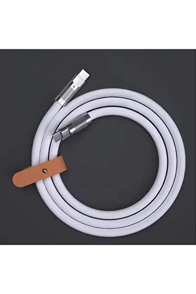 Choice4 1m white 120W 6A Cable Super Fast Charge PD Type C Liquid Silicone Ca...