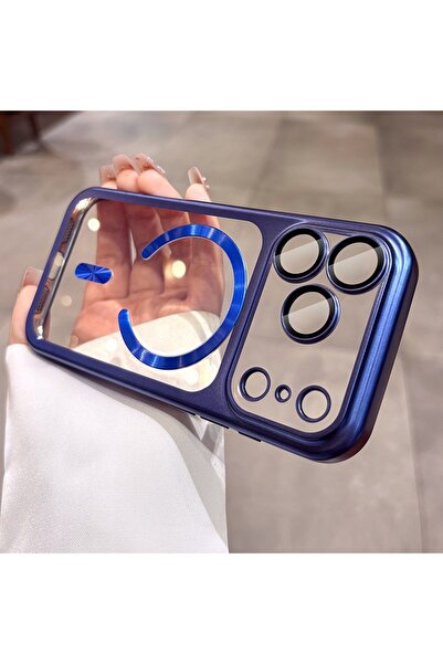 Choice3 iPhone17 Pro Blue Luxury Matte for Magsafe Soft Plating Clear Case fo...