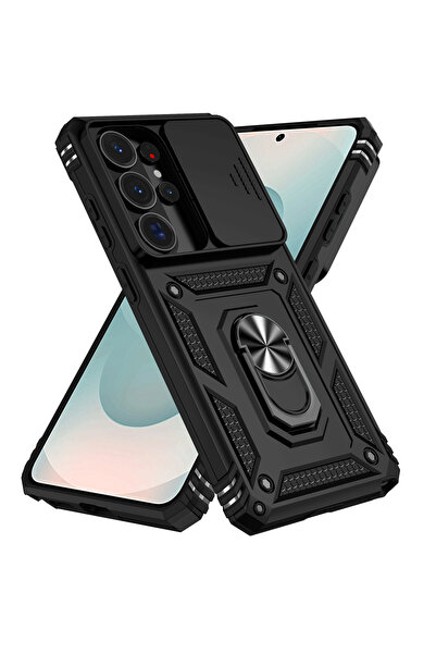 Choice91 Galaxy S24+ Black Slide Camera Lens Case For S26 S25 S24 S23 S22 S21...
