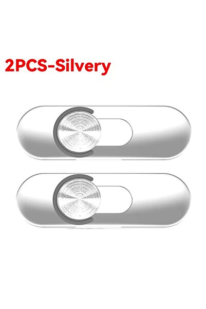 Choice1 2PCS-Clear Silvery Metal Sliding Webcam Cover Laptop Camera Cover Sli...