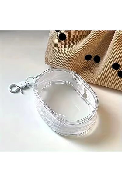 Choice White Portable Mini Clear Zipper Storage Bag - Space-Saving Cable Orga...