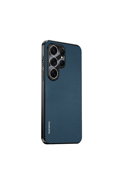 Choice50 Galaxy S25 Blue Luxury Solid Color Matte Kevlar Carbon Fiber Heat Di...