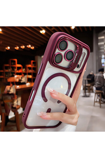 Choice39 iPhone17 wine red Luxury for Magsafe Magnetic Attraction Bracket Cas...