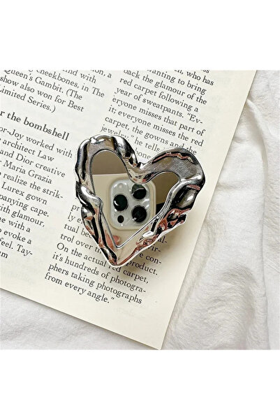 Choice VIKEFON A Mobile Phone Holder Stand INS Korea Silver Heart Grip Tok Mi...