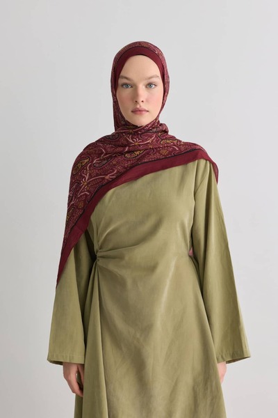 Modakaşmir Ahen Desen Liva Modal Kraş Shawl