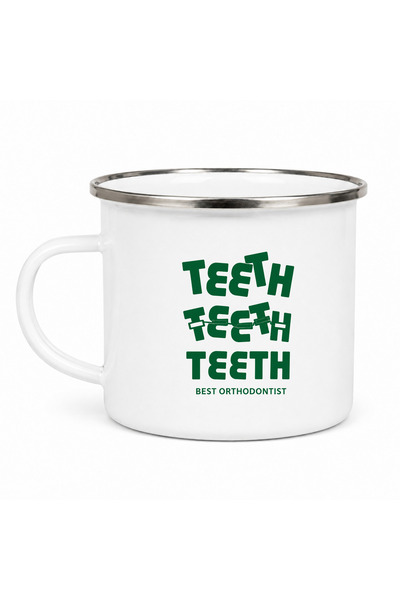 OEM Cana emailata Teeth Teeth Teeth - Best Orthodontist, metal emailat, alb