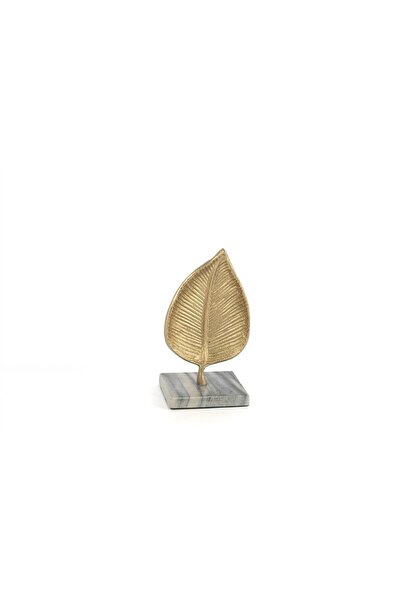 Mikasa Moor Mermer Ayaklı Gold Yaprak Obje 20x11cm