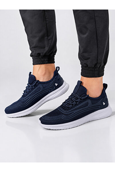 LETOON Men's Navy Blue Formal Lace-Up Summer Lightweight Sole Casual Sneaker ...